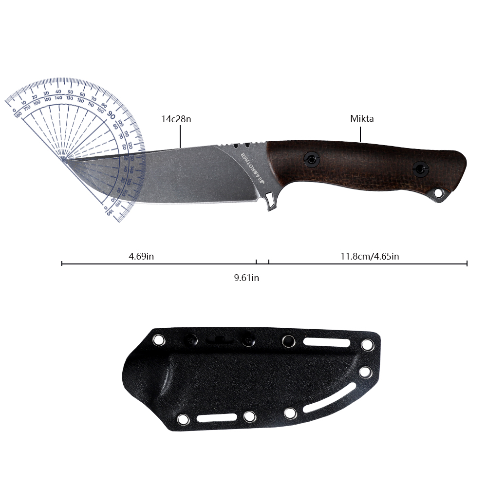 Full Tang Fixed Blade Knife wi - Bushcraft Knife Fixed ulasan dan harga