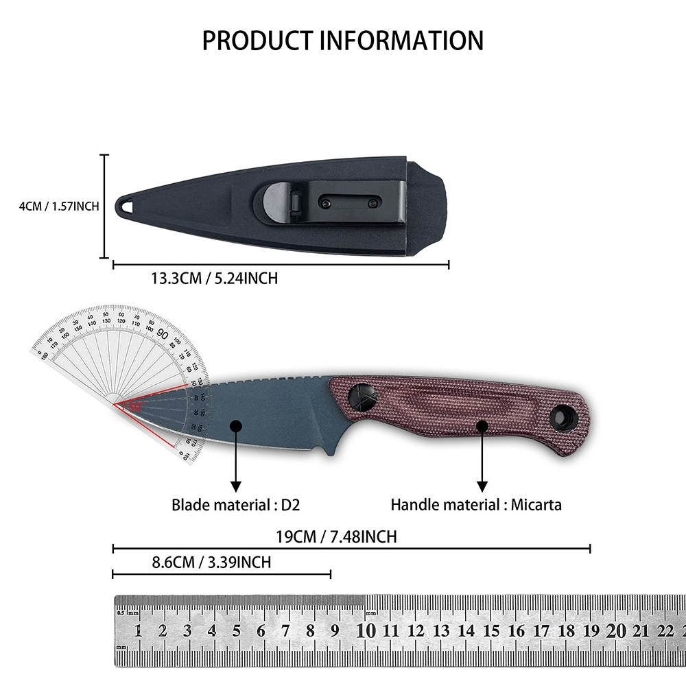 Dacian BM 203BT/203-1 Fixed D2 - Bushcraft Knife Fixed ulasan dan harga