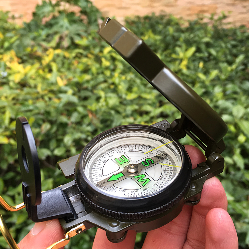 Aluminum Alloy Portable Army G - Compass Lensatic ulasan dan harga