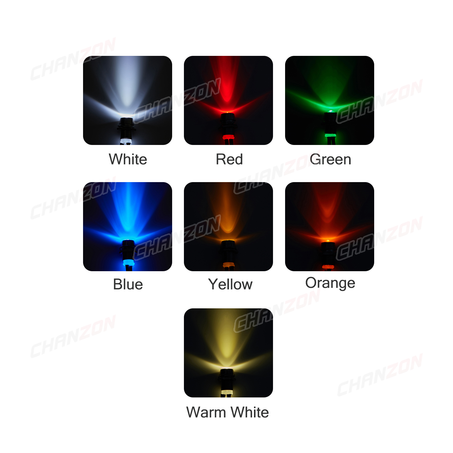 5Pcs 12V LED 8mm Indicator War - Signal Panel Orange ulasan dan harga